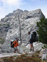 Hiking to Upper Saddle, Grand Teton