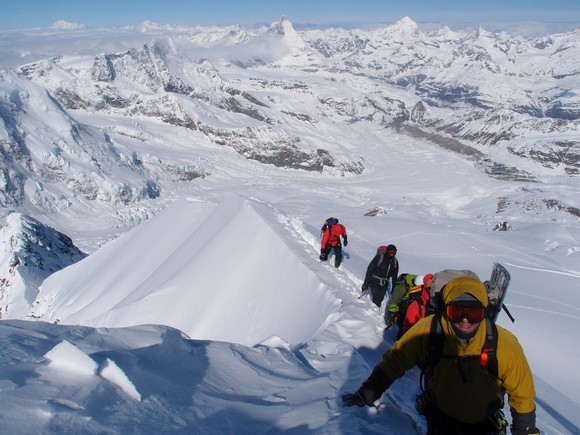 Climbing Monte Rosa